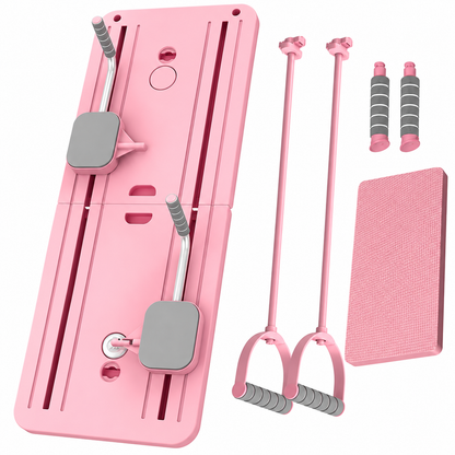 Planche de Fitness Multifonctionnelle Pliable avec Élastiques – Corps Complet, Musculation, Abdominaux & Pilates à Domicile
