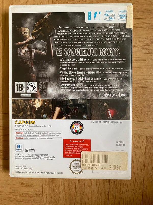 Jeu Resident Evil 4 – Wii