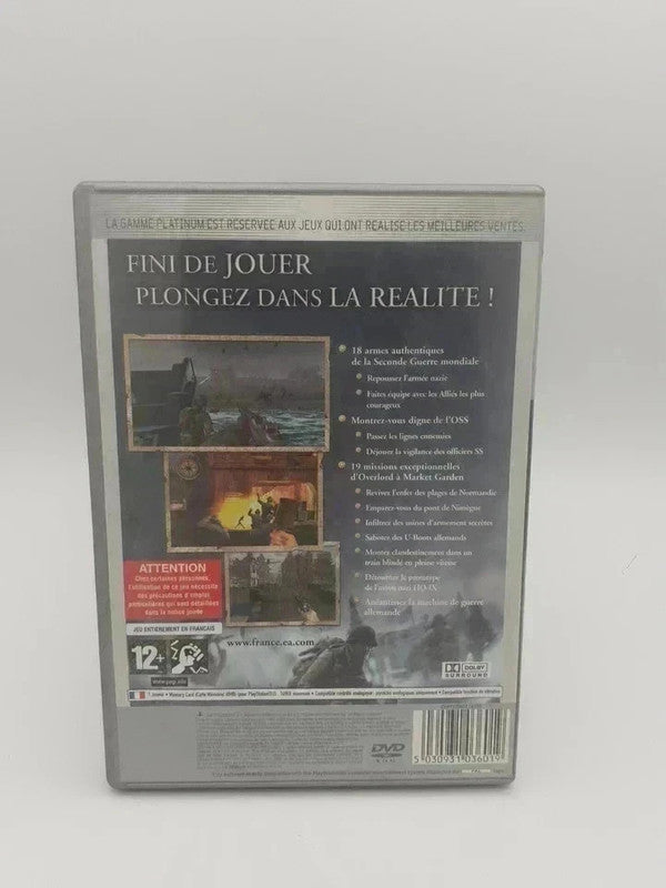 Medal of Honor En Première Ligne Sony PS2 • Jeu Vidéo PlayStation 2 • Complet VF