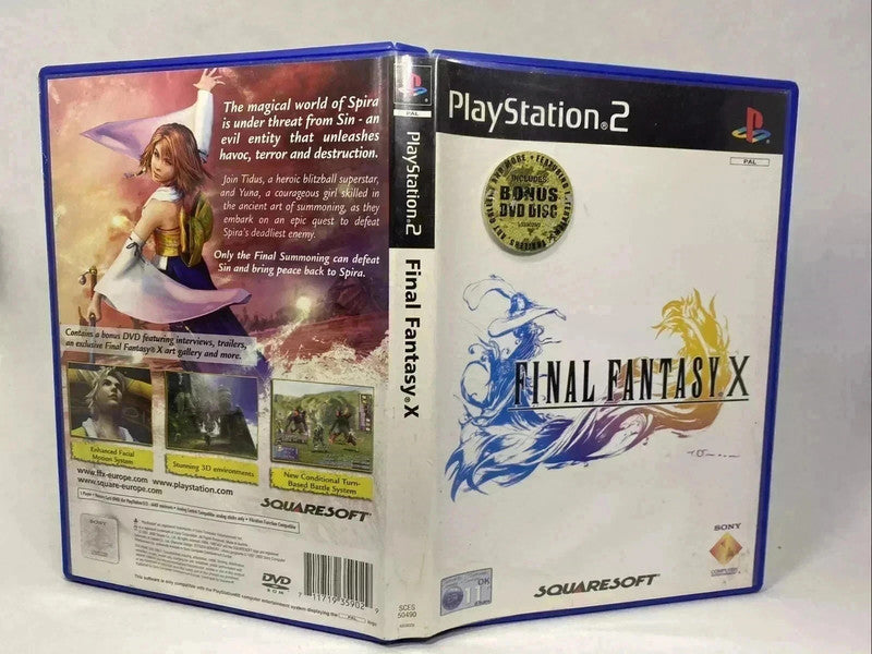 Final fantasy X sony ps2 playstation 2 + dvd pal jeu vidéo tbe version anglaise