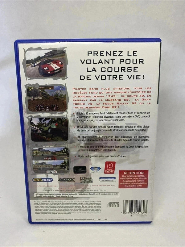 ford racing 2 sony ps2 playstation 2 pal jeu vidéo course de voiture pegi 3