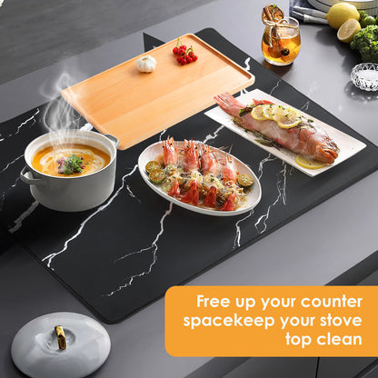 Couvercle Plaque de Cuisson 62x53 cm – Verre Trempé, Antidérapant, Pliable, Protection Cuisinière
