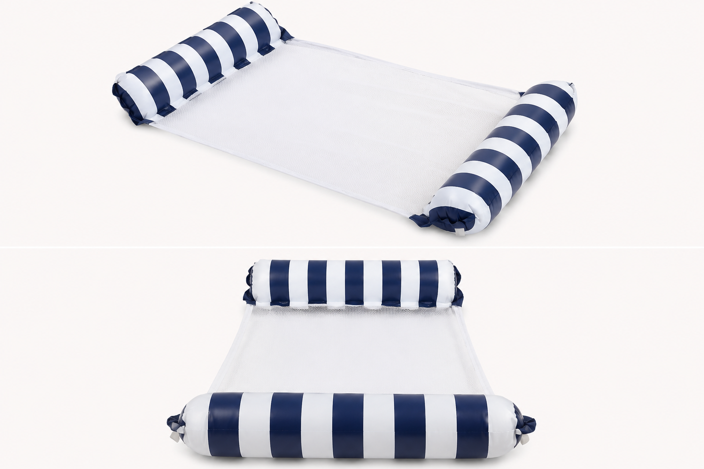 Hamac Gonflable Piscine avec Dossier – Lit Flottant Eau, Chaise Longue Air Mat – Accessoire Été Plage et Piscine – Portable et Confortable