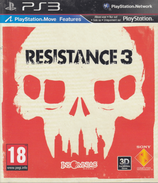 resistance 3 jeu vidéo sony playstation 3 ps3 pal