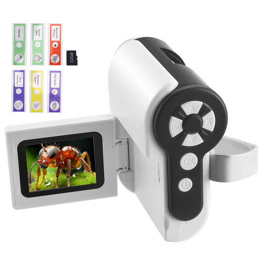 Microscope Portable 100-1000X avec Écran IPS 2" – Mini Microscope Éducatif pour Enfants