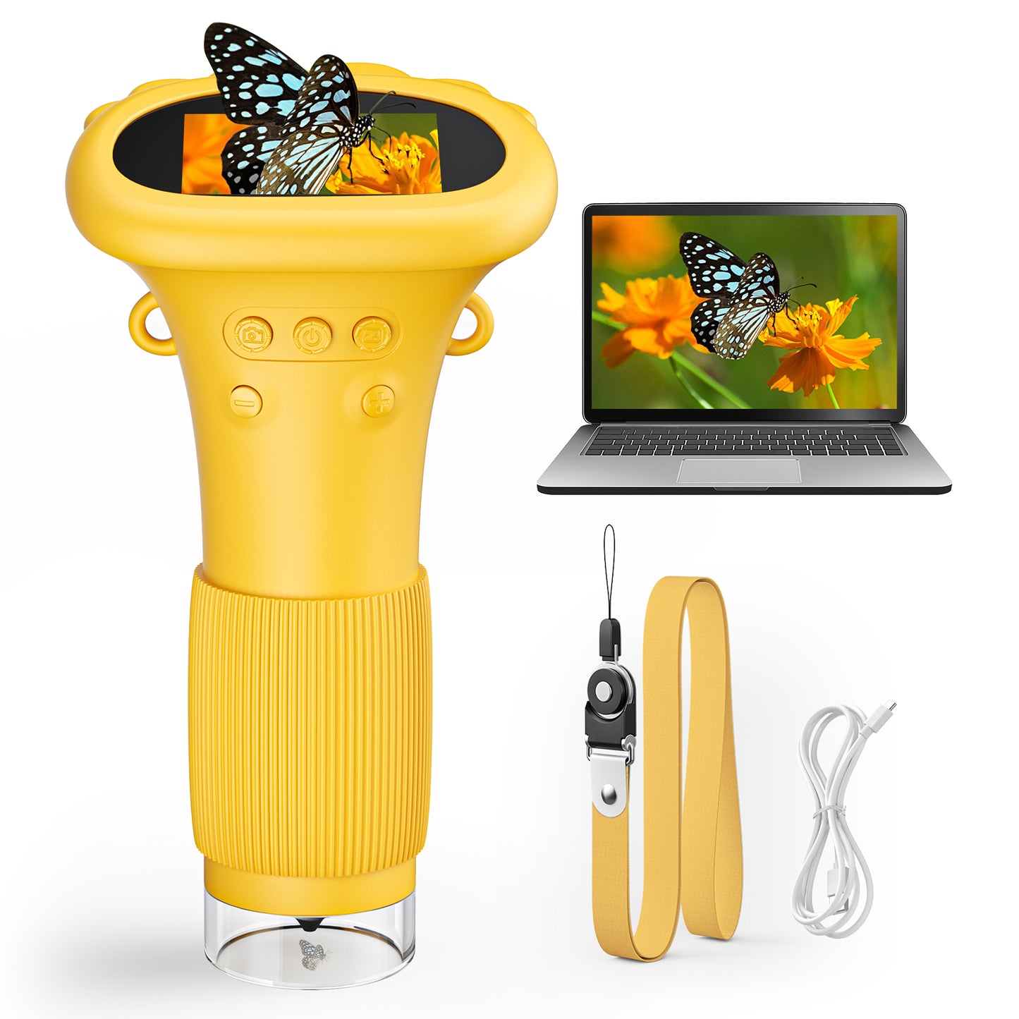 Microscope Numérique Portable 1000X – Écran 2,0 Pouces – Mini Microscope Rechargeable pour Enfants