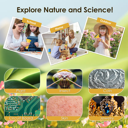 Microscope Numérique Portable 1000X – Écran 2,0 Pouces – Mini Microscope Rechargeable pour Enfants