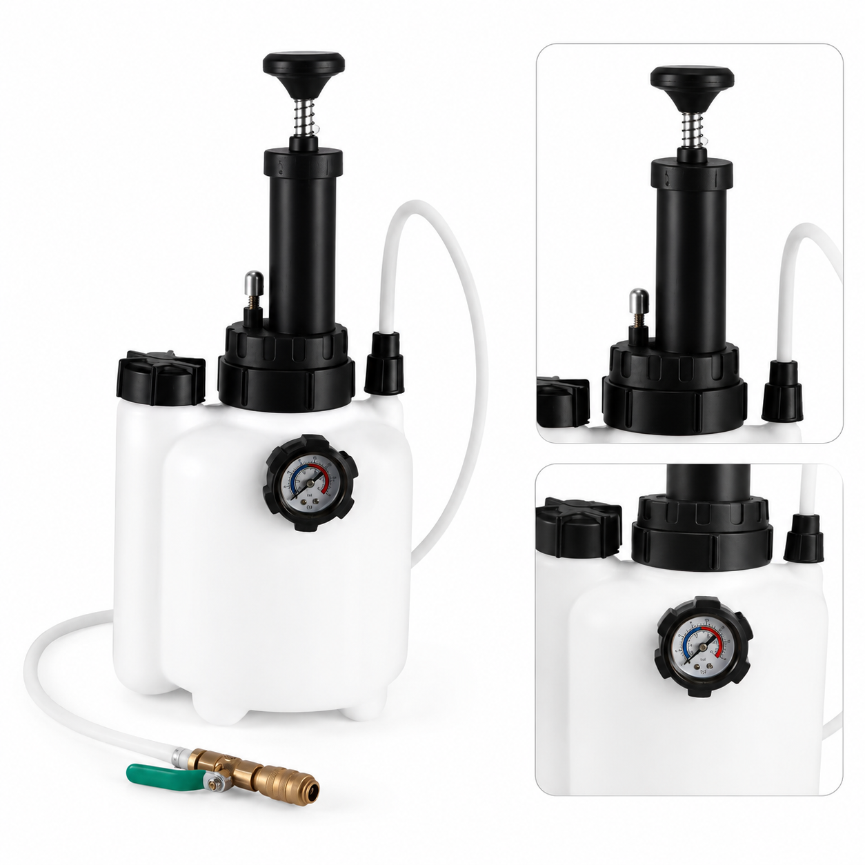 Kit Pompe de Transfert d’Huile 3L avec 8 Adaptateurs ATF – Pompe Manuelle de Remplissage Huile Boîte de Vitesses, Liquide de Transmission, Entretien Automobile