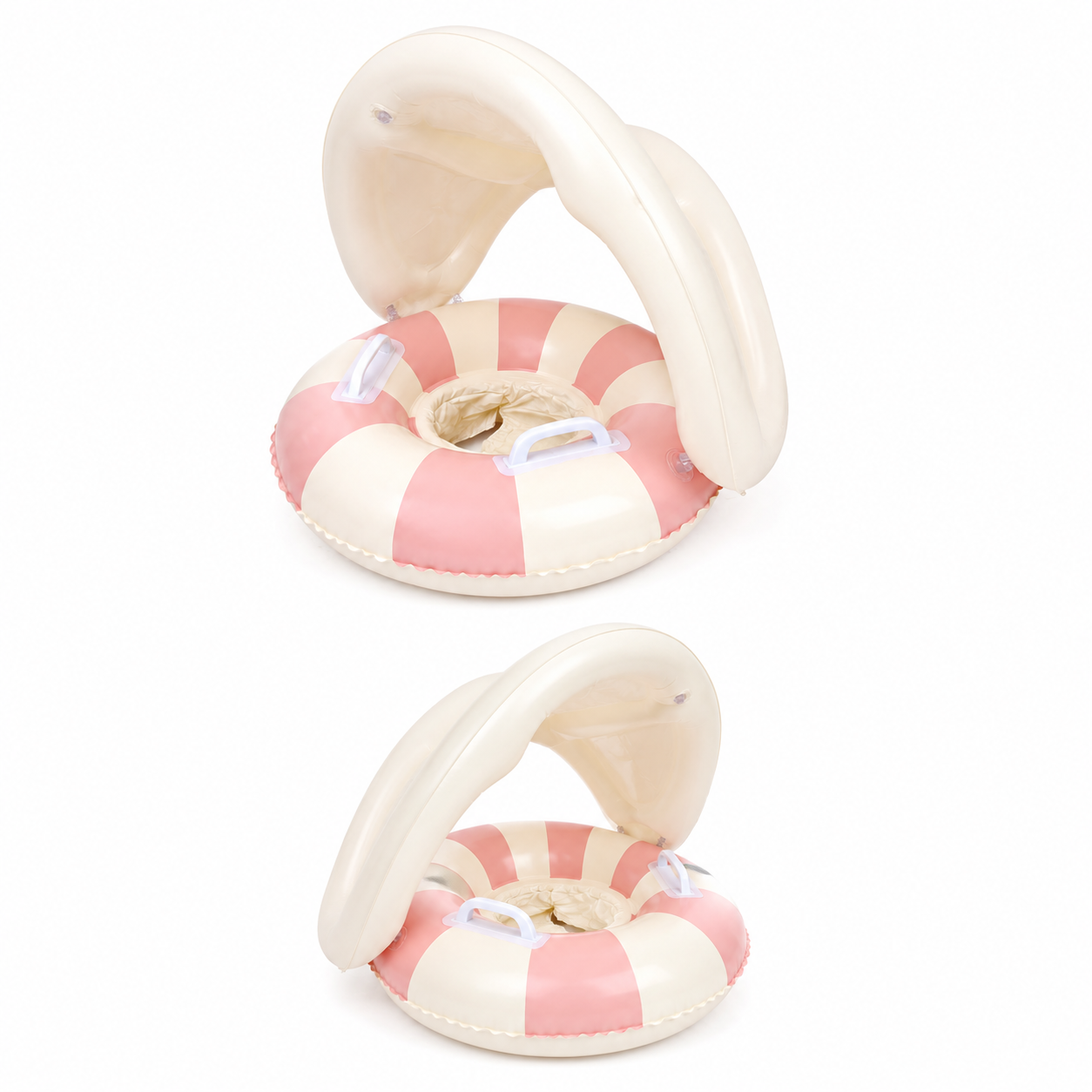 Bouée Bébé Gonflable avec Pare-Soleil Amovible – Siège Flottant de Piscine pour Enfants jusqu'à 25 kg – Anneau de Natation Sécurisé pour Piscine et Plage
