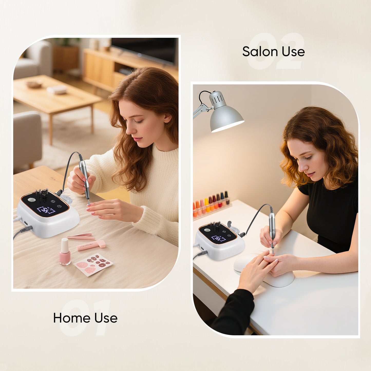 Perceuse à Ongles Électrique 50W 40 000 tr/min – Ponceuse Manucure Professionnelle Portable