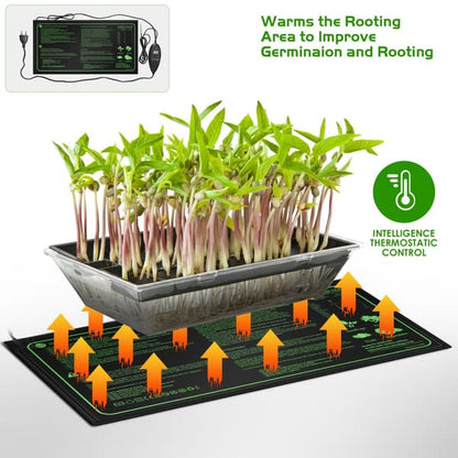 Tapis Chauffant pour Semis 50 cm – Coussin Chauffant Étanche pour Germination et Plantes d’Intérieur