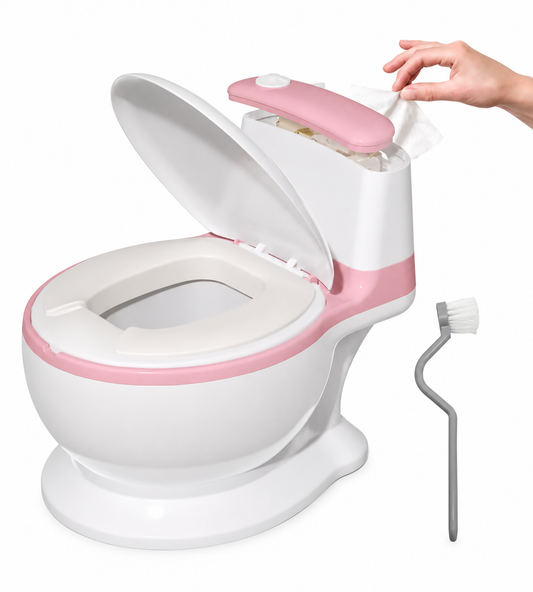 Pot d'Apprentissage Toilette Enfant – Chasse d'Eau Sonore, Amovible & Antidérapant – Garçon & Fille