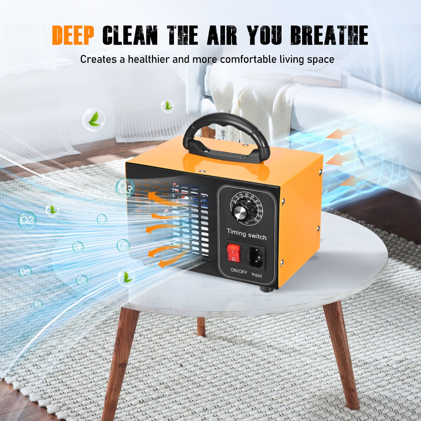 Générateur d’Ozone 60000 mg/h – Purificateur d’Air 400 m² avec Minuterie 120 min
