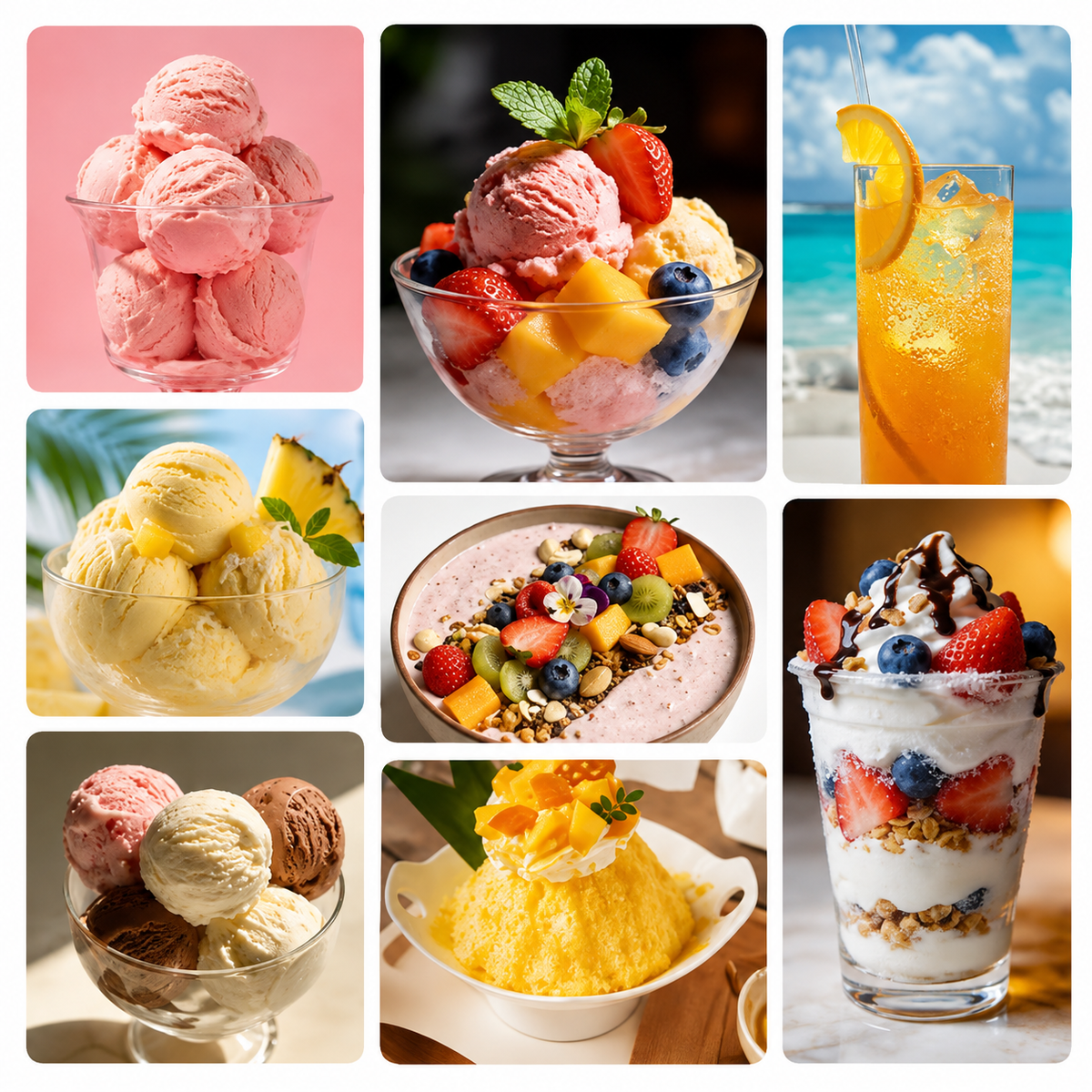 Machine à Glace Multifonction – 8 Programmes, Écran Tactile, Mélange & Nettoyage Automatiques, Sorbetière Électrique