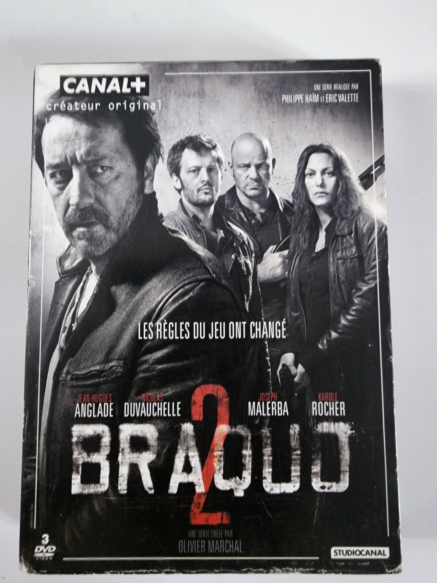 Braquo Saison 2 Coffret 3 DVD - Pochette avant Jean-Hugues Anglade Canal+