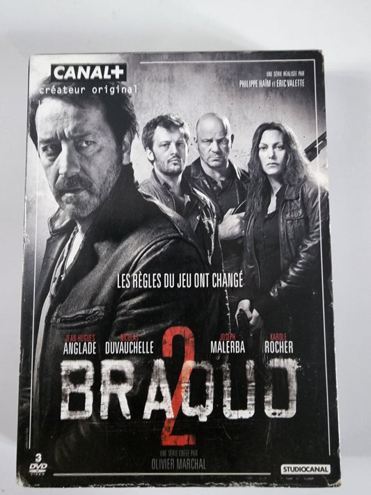 Braquo Saison 2 Coffret 3 DVD - Pochette avant Jean-Hugues Anglade Canal+