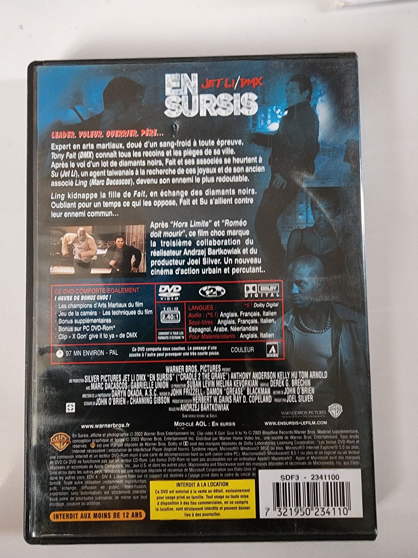 En Sursis DVD - Verso