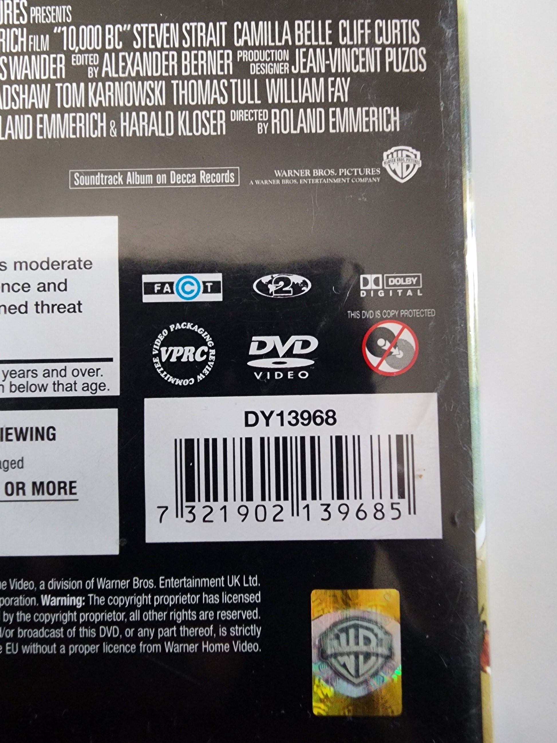 10,000 BC DVD - Code-barres