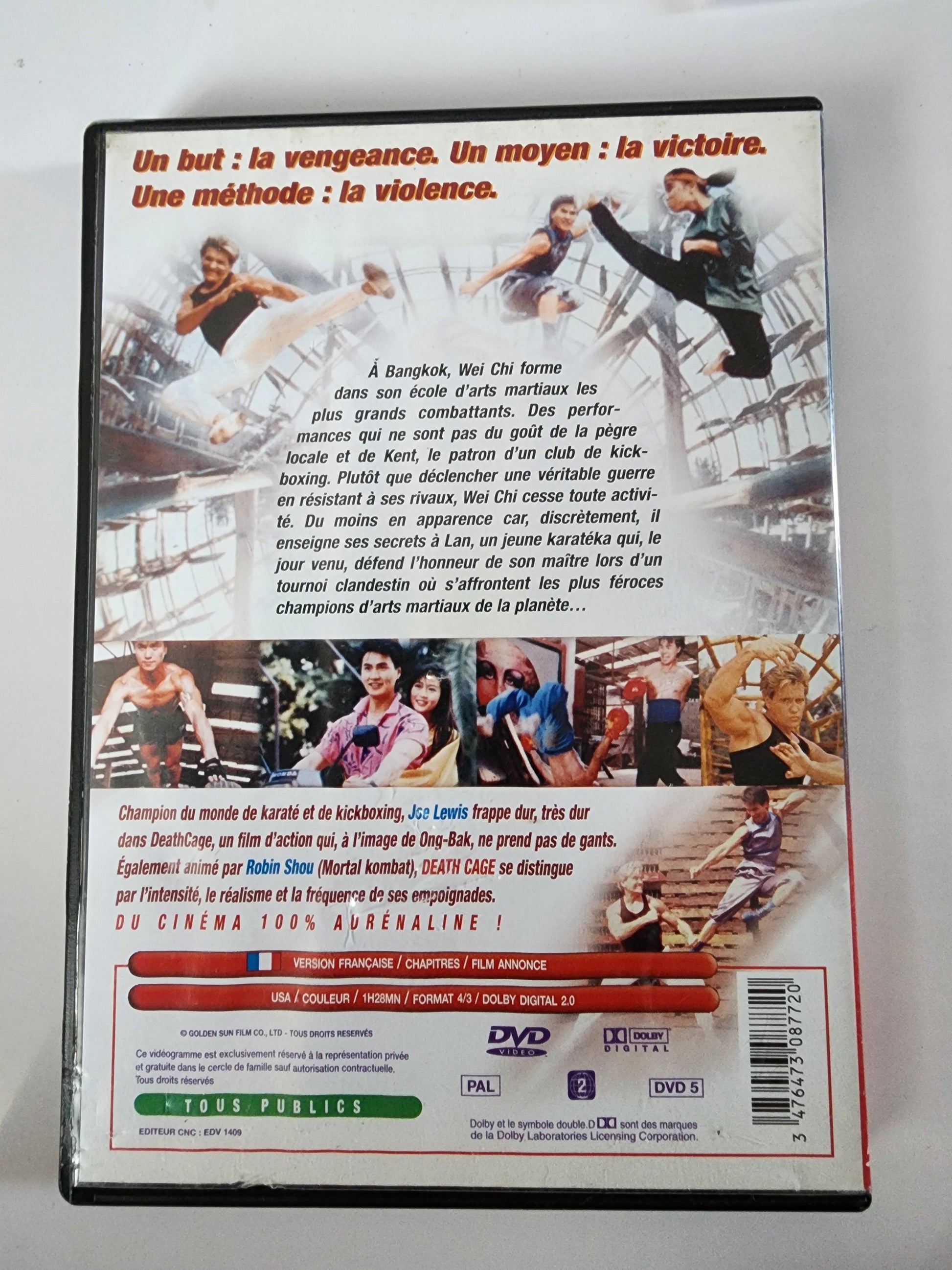 Death Cage DVD - Verso