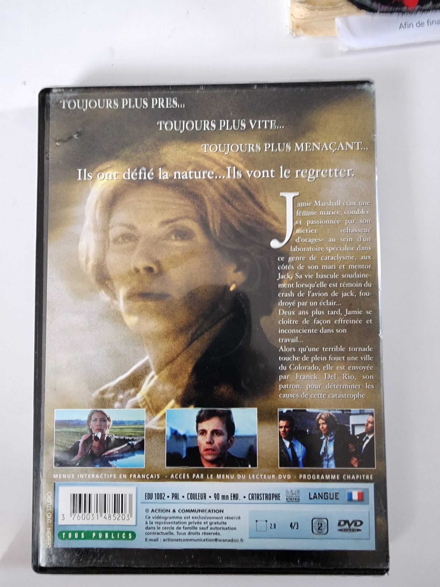 Storm Chasers DVD - Verso