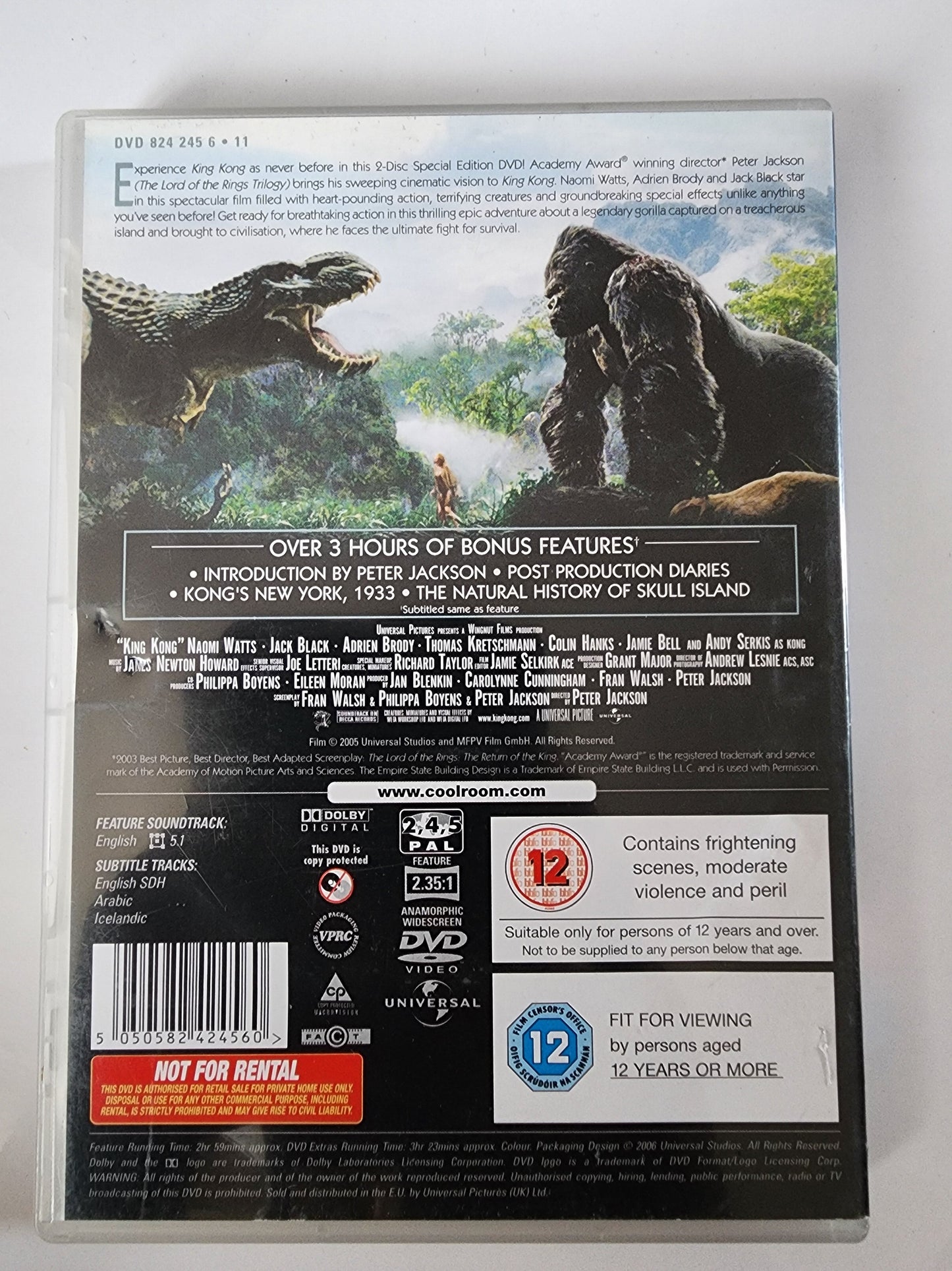King Kong DVD 2 Disc Special Edition - Verso