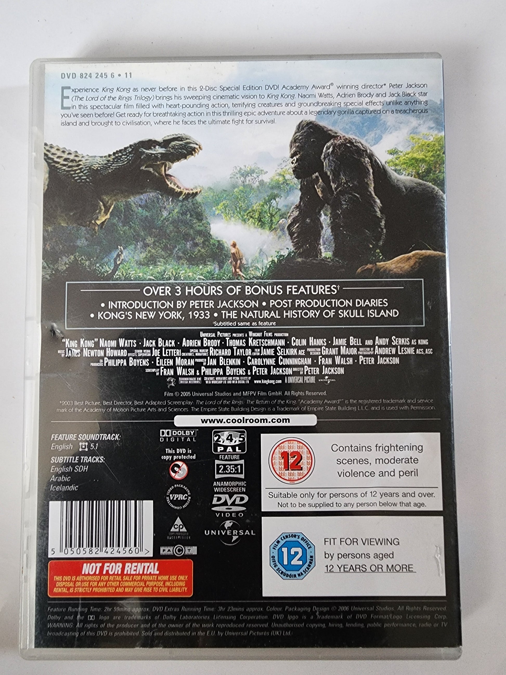 King Kong DVD 2 Disc Special Edition - Verso