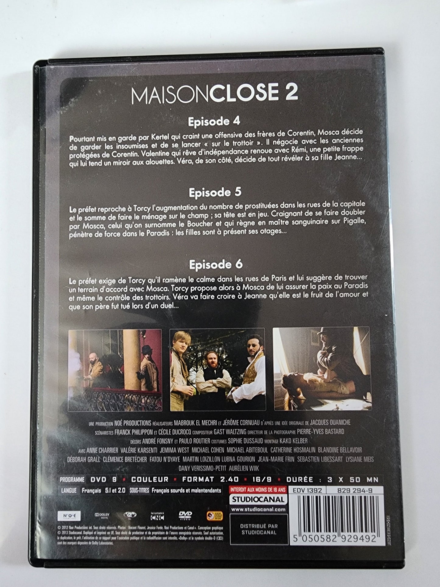 Maison Close 2 DVD Épisodes 4 à 6 - Verso