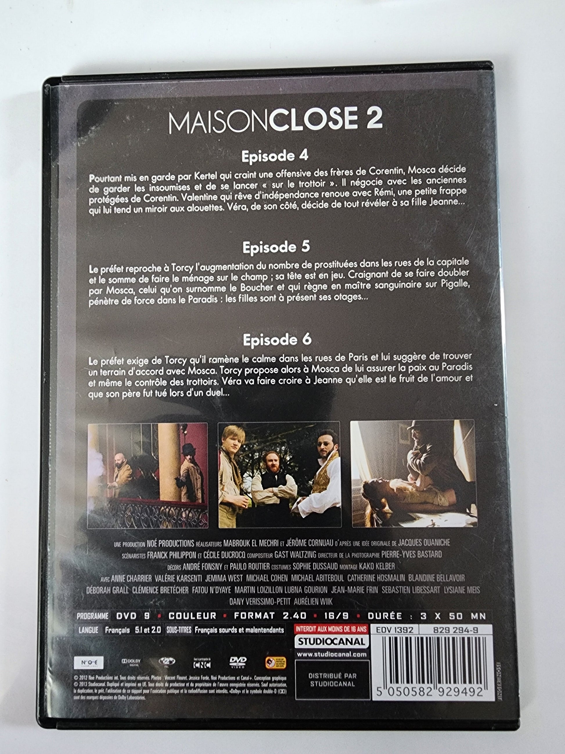 Maison Close 2 DVD Épisodes 4 à 6 - Verso