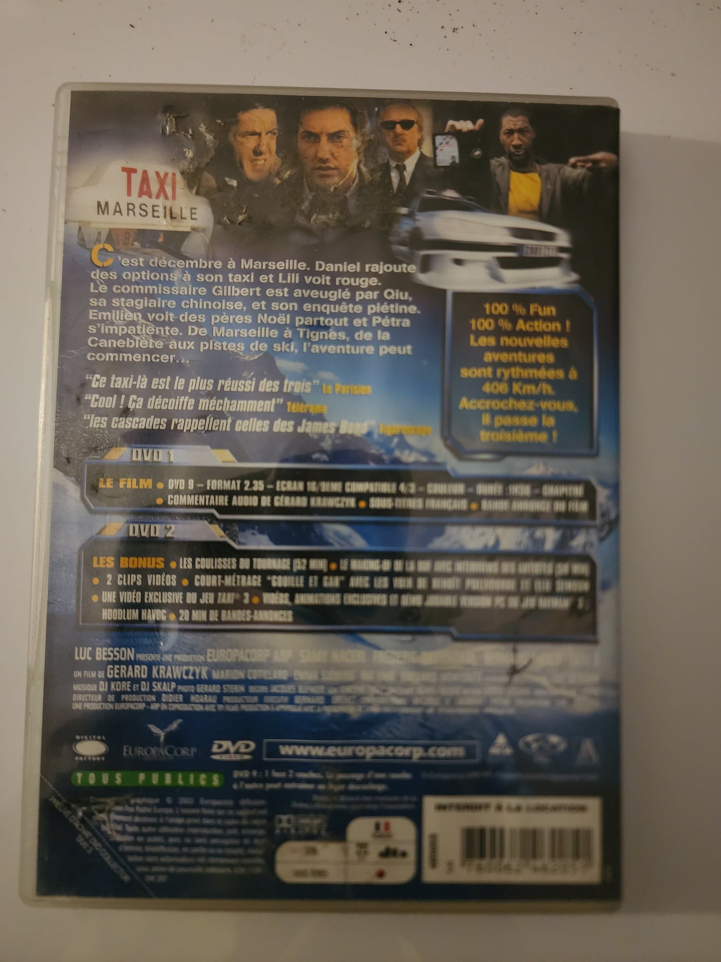 Taxi 3 DVD - Code-barres