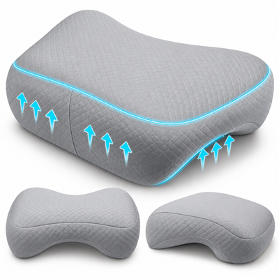 Oreiller Orthopédique Mémoire de Forme – Coussin Bras Dormeur Latéral – Soutien Cervical Anti-Douleur