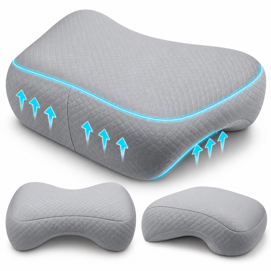 Almohada ortopédica de espuma viscoelástica – Cojín para brazo para dormir de lado – Soporte cervical antidolor