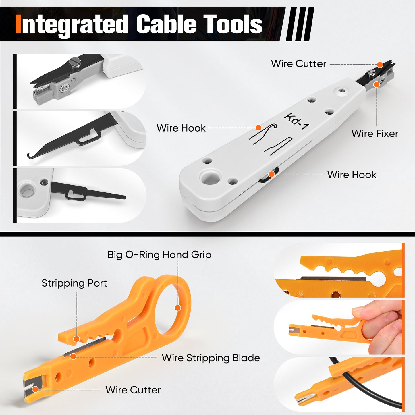 Kit Outils Réseau RJ45 Complet – Pince à Sertir + Testeur + Connecteurs Cat6/Cat7 – Installation Câble Ethernet