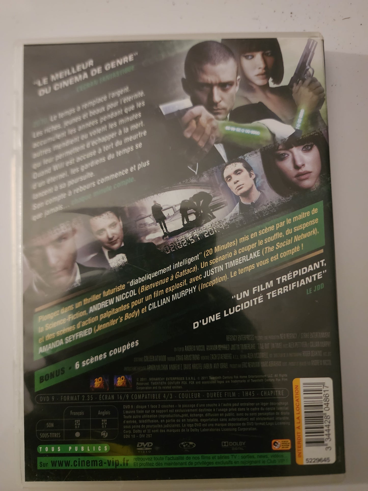 Time Out DVD - Verso