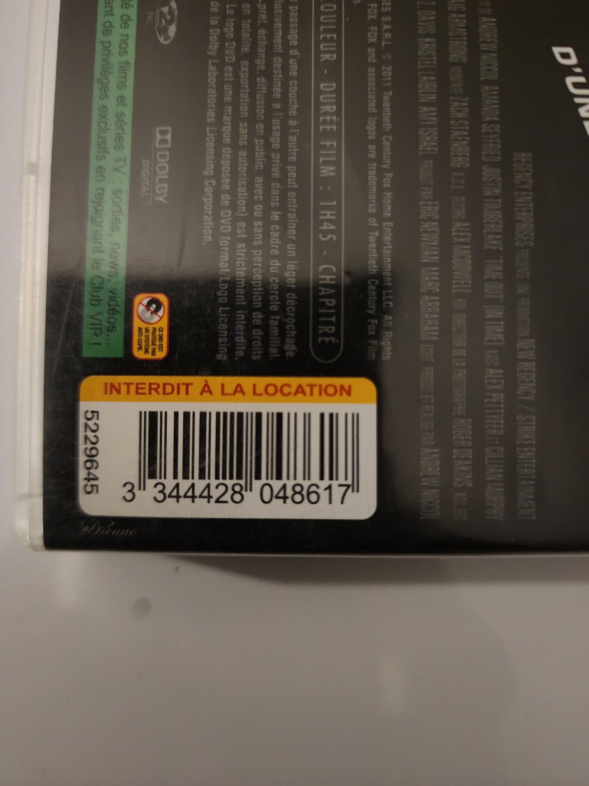 Time Out DVD - Code-barres