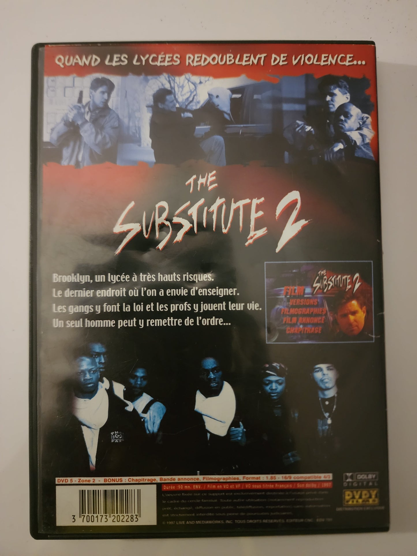 The Substitute 2 DVD - Verso