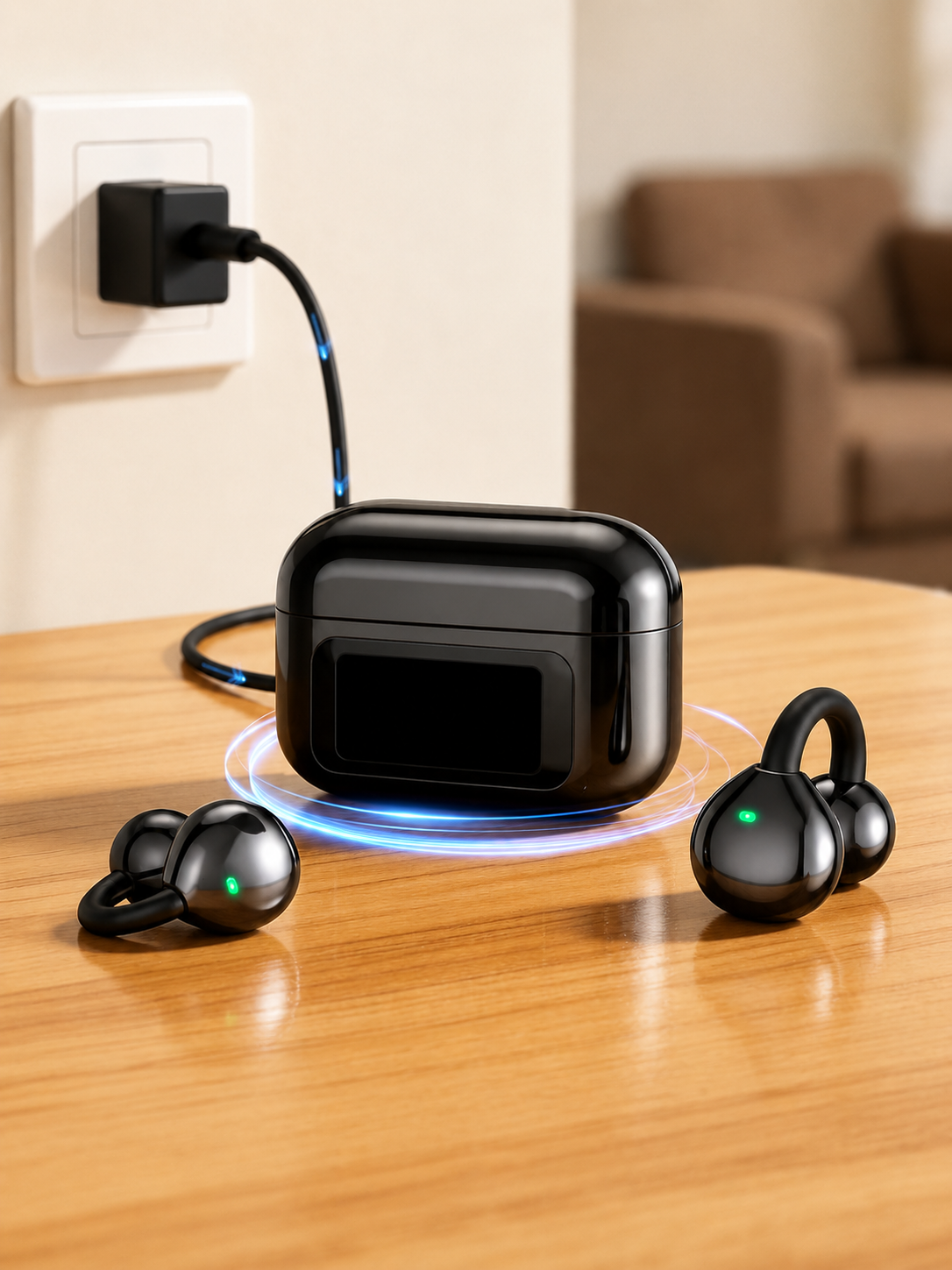 Écouteurs Bluetooth 5.4 Traducteur Vocal IA 3-en-1 – 159 Langues – Écran LCD Tactile – Open Ear ENC – 30h – Android & iOS