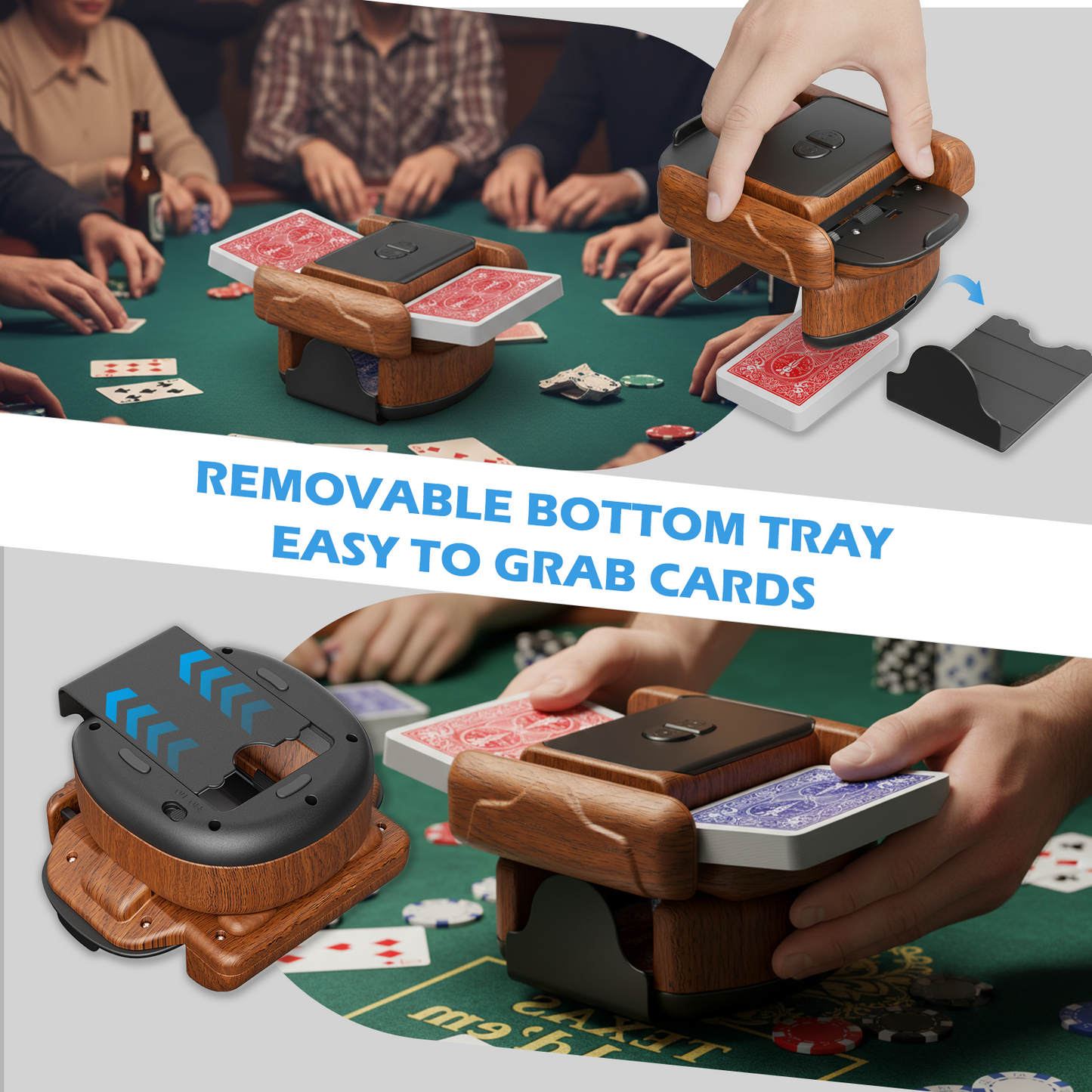 Mélangeur de Cartes Électrique Rechargeable – Machine Automatique Poker Jeux de Cartes