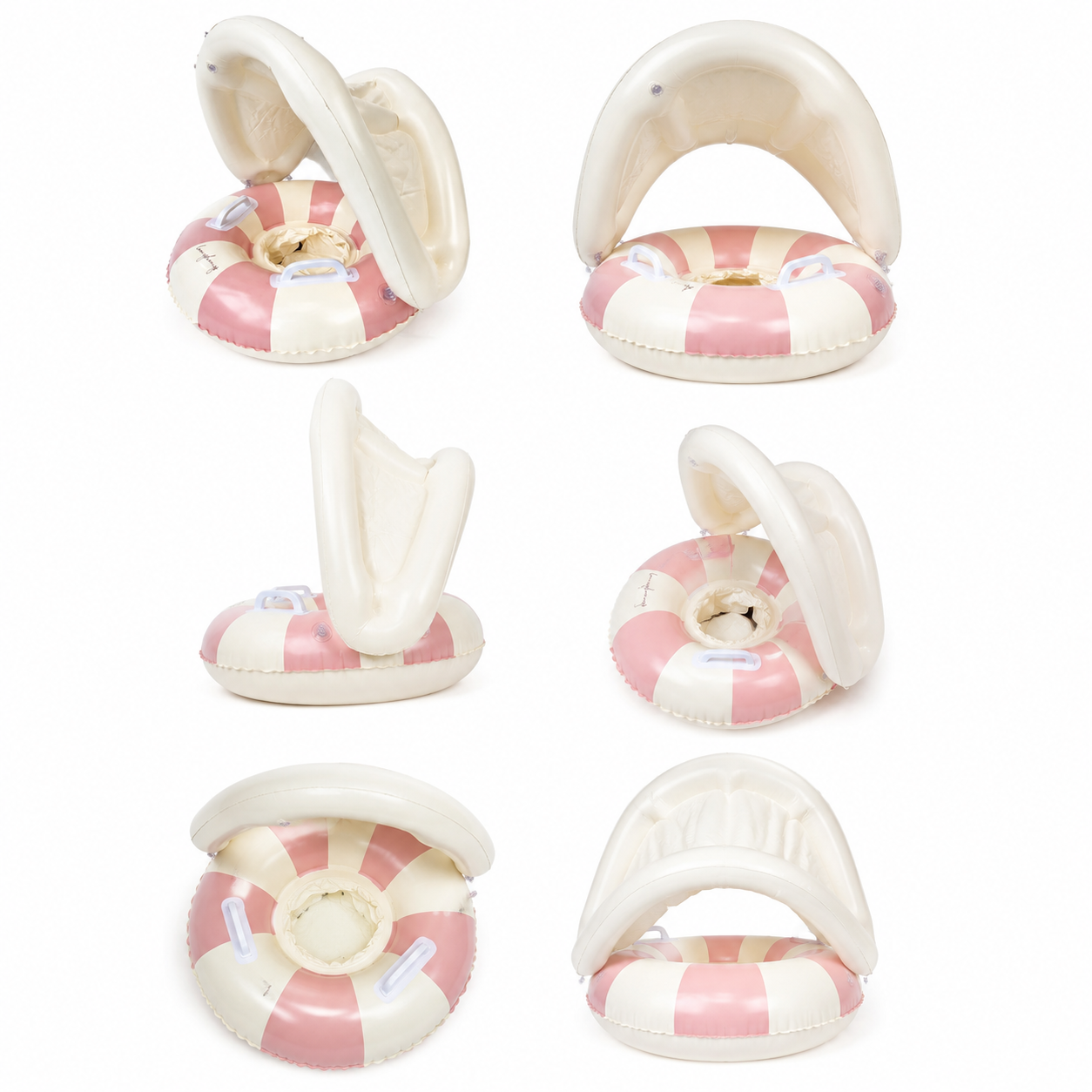 Bouée Bébé Gonflable avec Pare-Soleil Amovible – Siège Flottant de Piscine pour Enfants jusqu'à 25 kg – Anneau de Natation Sécurisé pour Piscine et Plage