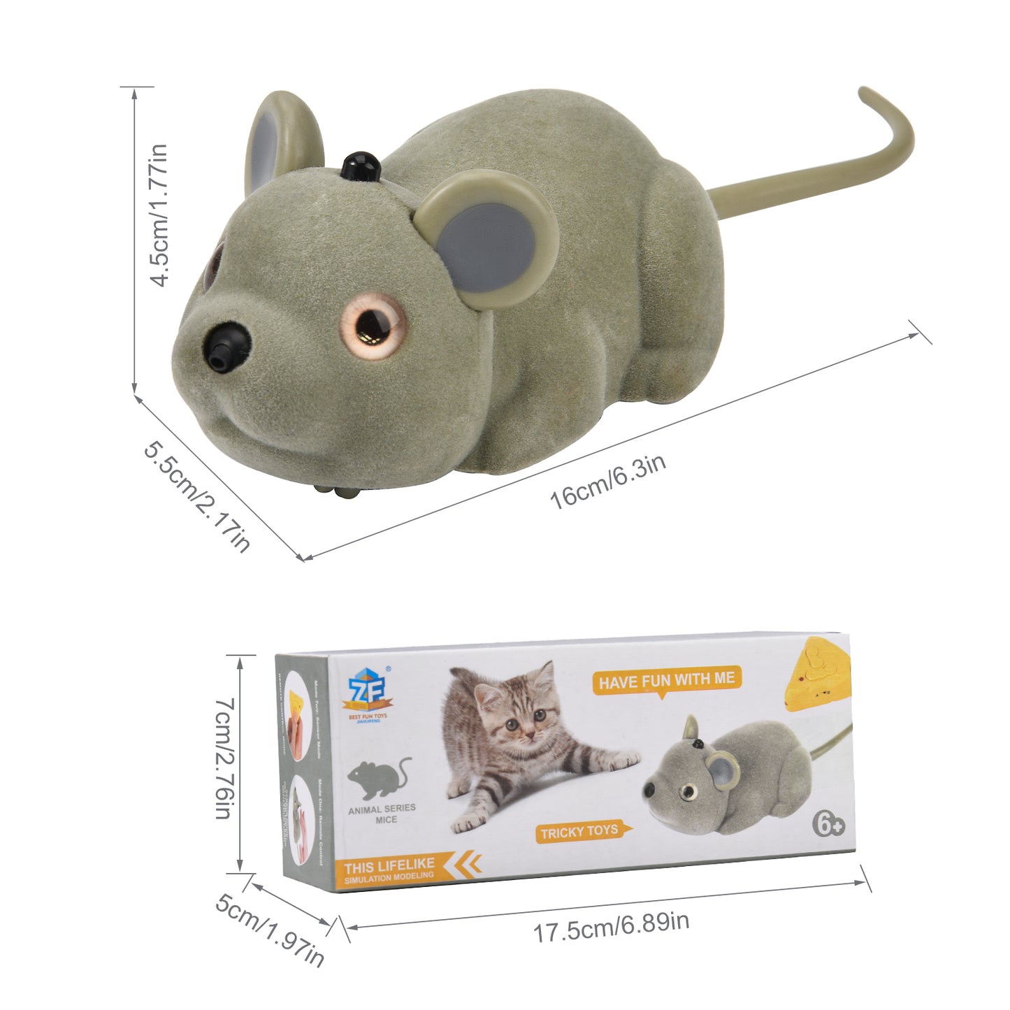 Jouet Chat Souris Interactive Rechargeable – Jouet 360° Résistant Morsures – Accessoire Chaton