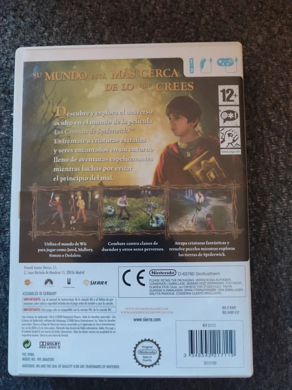 Juego wii Las Crónicas de Spiderwick