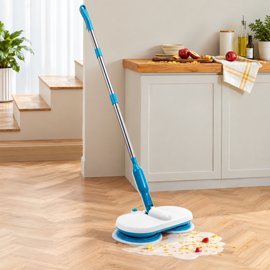 Balai Serpillière Électrique Sans Fil USB – Nettoyeur Rotatif Double Tête Microfibre – Léger & Rechargeable – Sols Maison