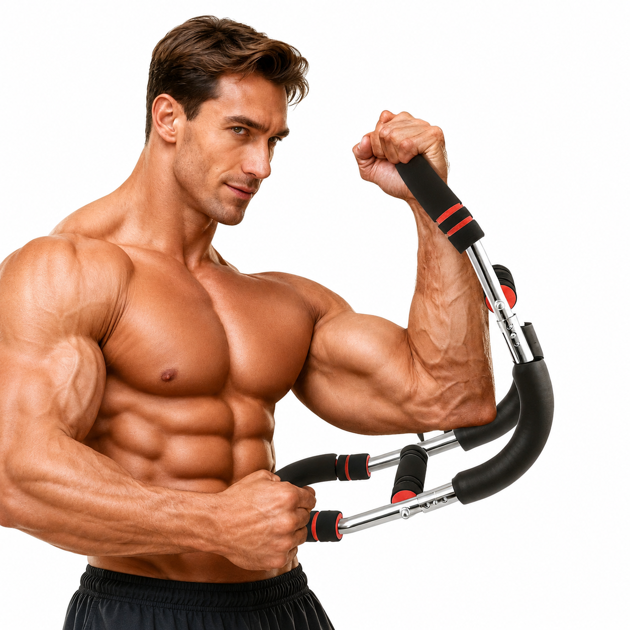 Barre de Torsion Réglable 30 à 50 kg – Appareil de Musculation Pectoraux, Bras et Épaules, Entraînement à Domicile, Fitness et Renforcement Musculaire