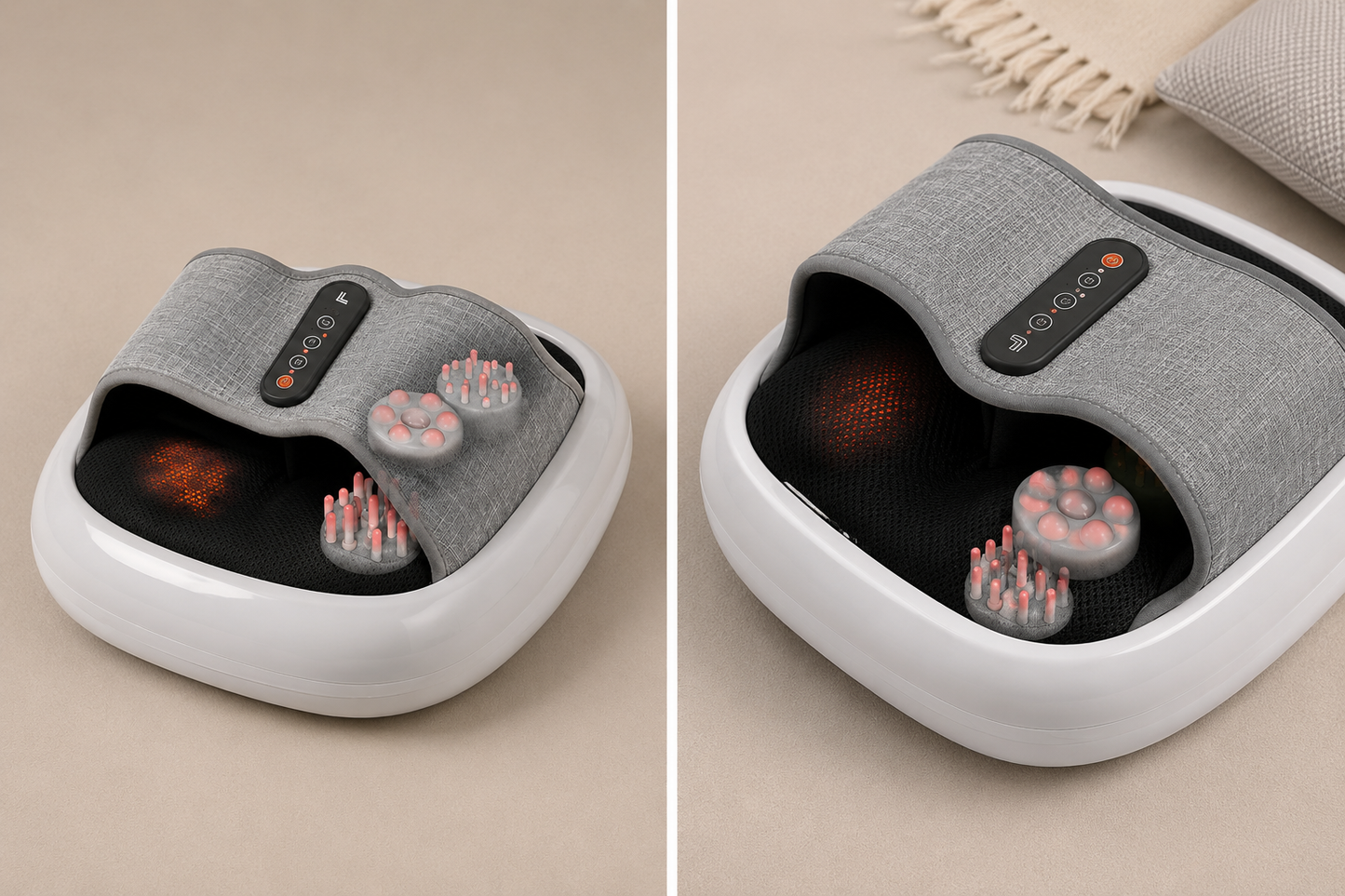 Masseur de Pieds Shiatsu Chauffant avec Compression d’Air | Appareil de Massage Plantaire Électrique | Relaxation, Bien-Être, Soulagement des Pieds Fatigués | Cadeau Homme Femme