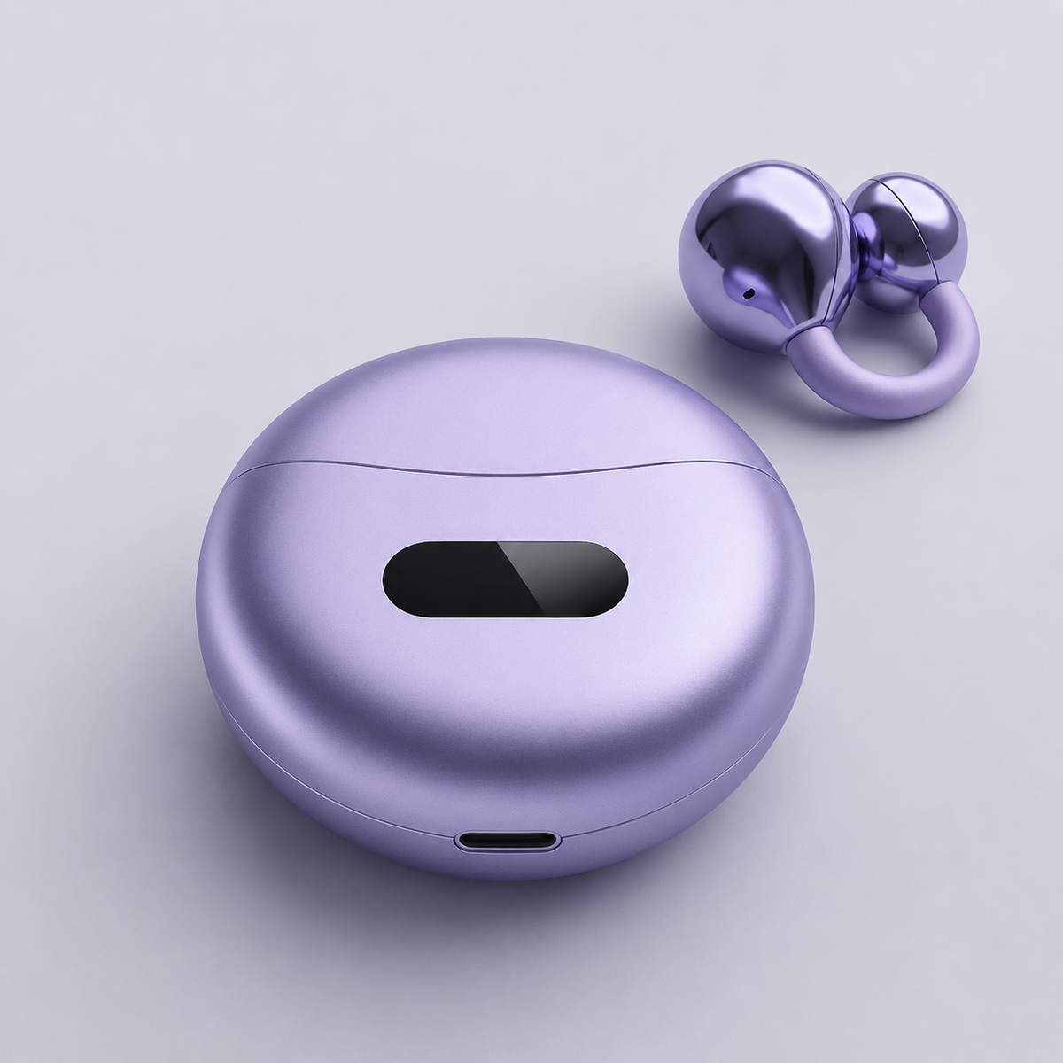 Écouteurs Bluetooth 5.4 Sans Fil à Oreille Ouverte – 60 h d'Autonomie, Boîtier Affichage LED, IPX5, Clip Oreille Sport