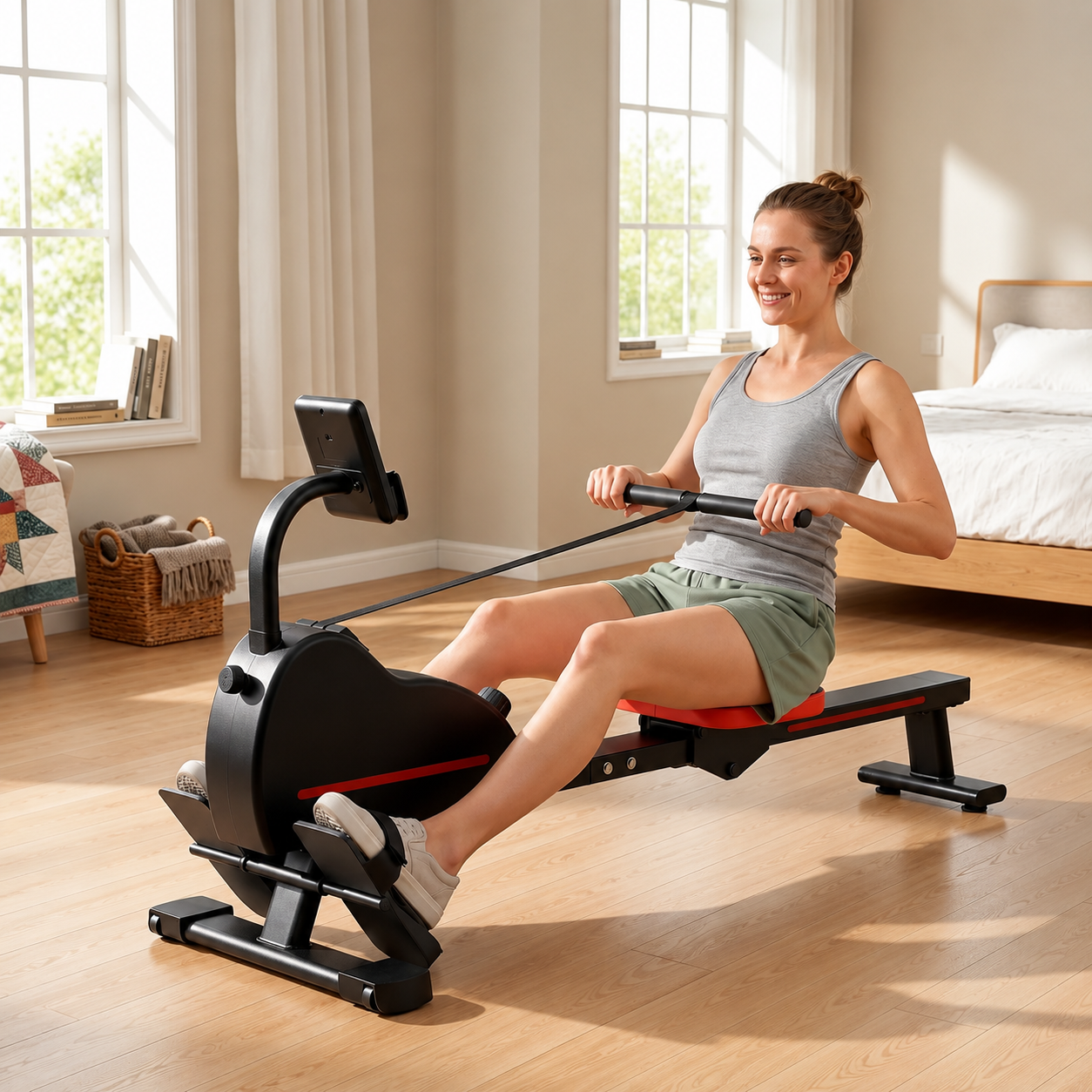 Rameur Magnétique Bluetooth 16 Niveaux | Écran LCD | Compatible Kinomap & Zwift