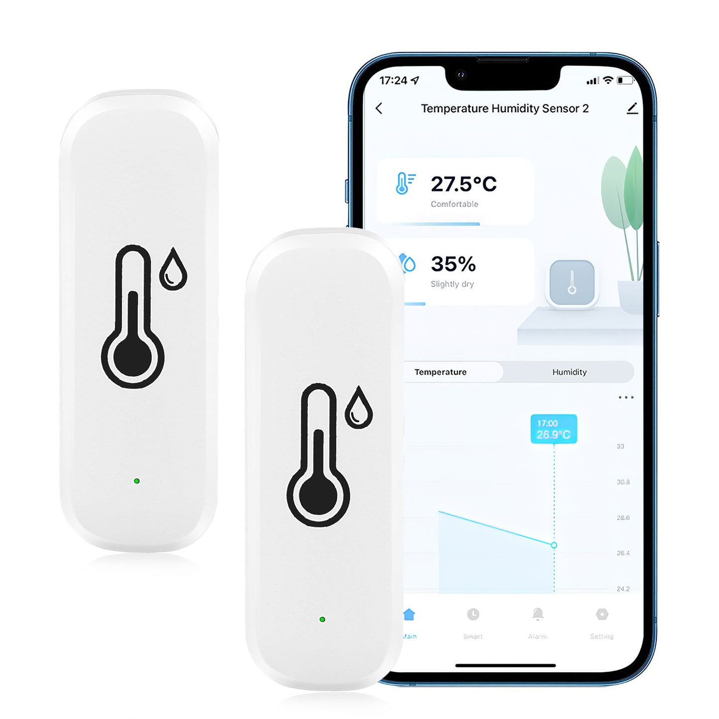 Thermomètre Hygromètre WiFi Intelligent – Capteur Température Humidité Intérieur