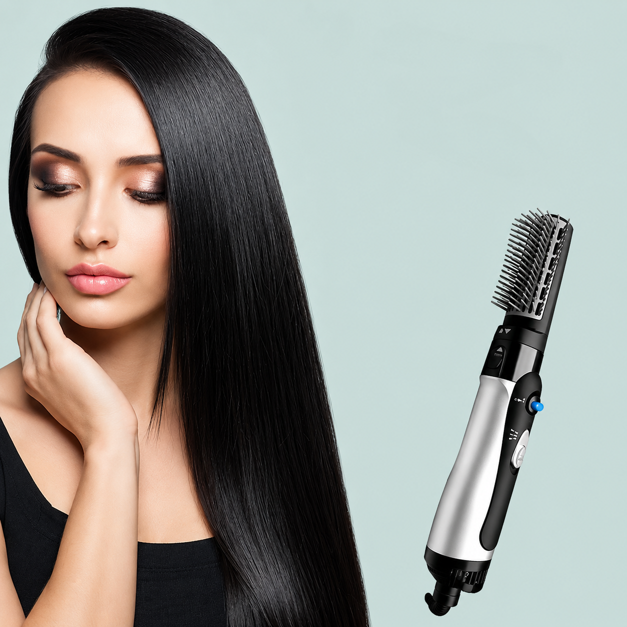 Brosse Soufflante 3 en 1 électrique – Sèche, Lisse et Volumise | Prise UE | Noir