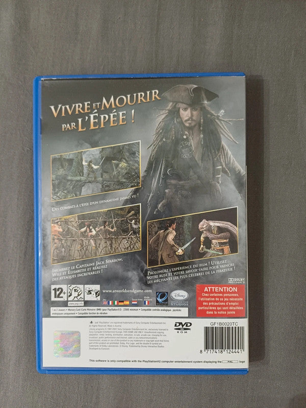 Jeu ps2 Disney Pirates des Caraïbes Jusqu'au bout du monde