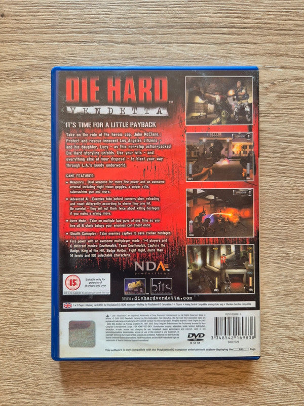 Jeux PlayStation 2 die hard vendetta complet bon état général