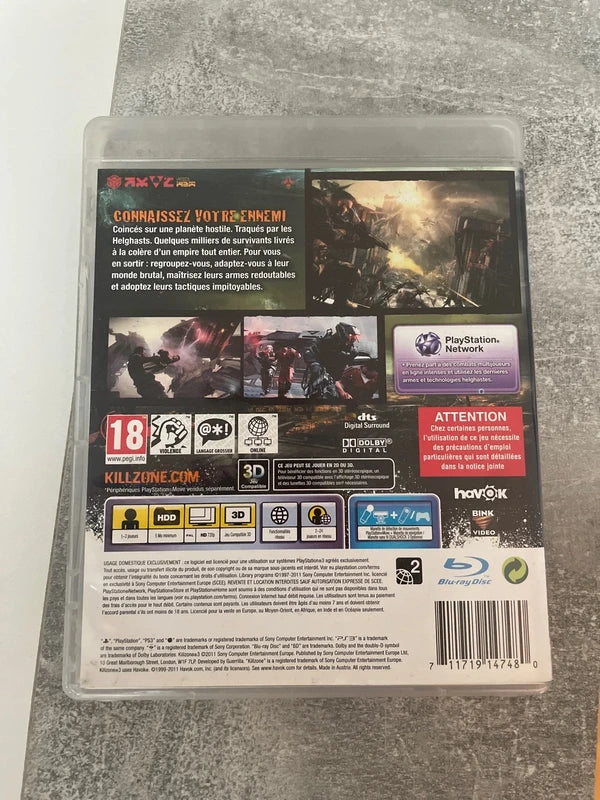 Jeu killzone 3 ps3